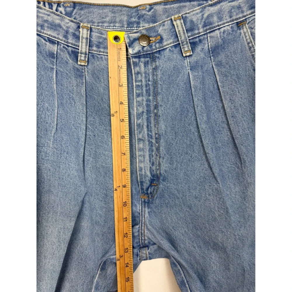 Wrangler Rugged Wear Jeans Mens 36x32 Blue Pleated Carpenter Light Wash USA